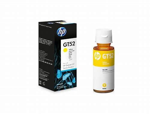 BOTELLA DE TINTA HP COLOR YELLOW GT52 PARA HP GT 5810/5820, INK TANK 315/415,SMART TANK 500/515/530