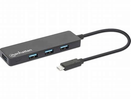 MANHATTAN 4 PUERTOS USB HUB COLOR PLATEADO