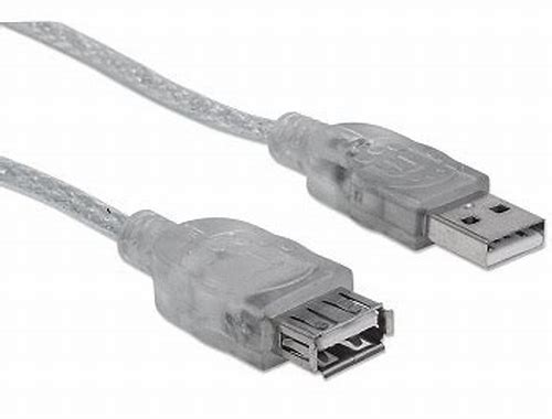"MANHATTAN EXTENSION DE CABLE USB ,4.5M) COLOR PLATEADO"