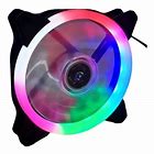 VENTILADOR COOLER LATERAL RF RGB MULTICOLOR 12V 12X12CM 4 LED AZUL 3 PINES